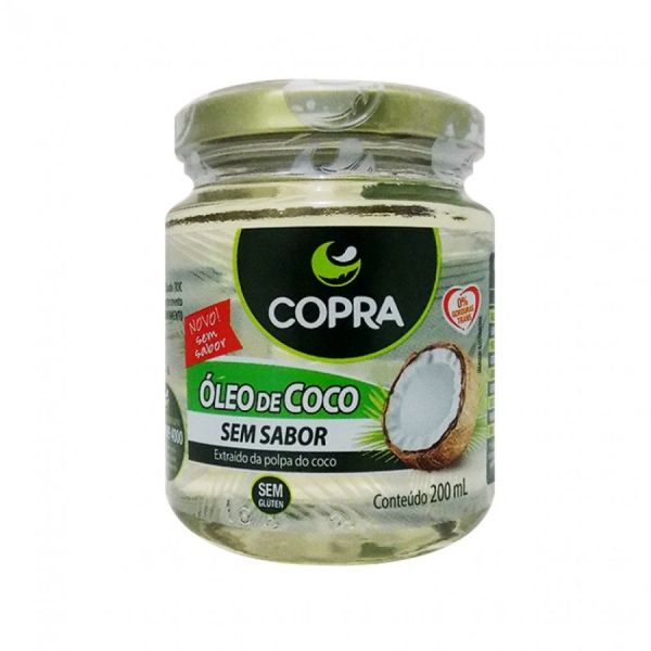 'Óleo de Coco Extra Virgem Sem Sabor 200ml. - Copra