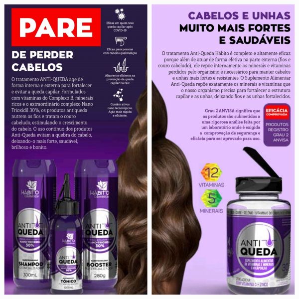 Kit Capilar Anti Queda Pós-Covid - Habito Cosmeticos