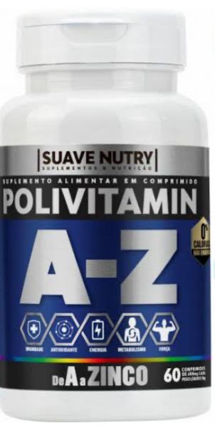 Suplemento Alimentar A-Z 60 Cps de 1000mg. - Suave Nutry Polivitaminico de A a Zinco