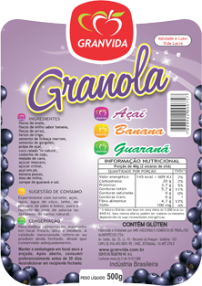 Granola Acai Banana e Guaraná 500g. - Granvida