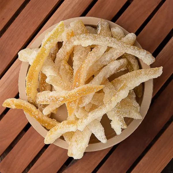 Laranja Cristalizada em Tiras 100g. - A Granel