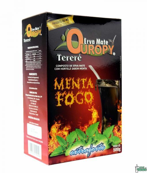 Erva Tereré Ouropy Menta Fogo Extra Forte 500g.