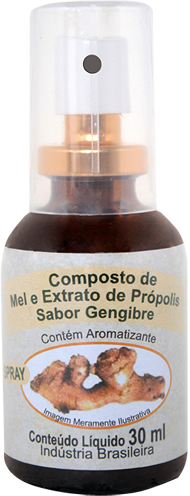 Composto de Mel e Extrato de Própolis 30ml – Sabor Gengibre