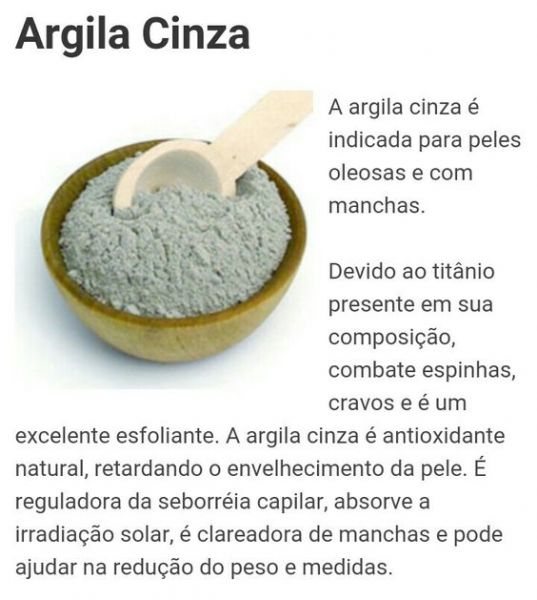 Argila Cinza 100g. - A Granel